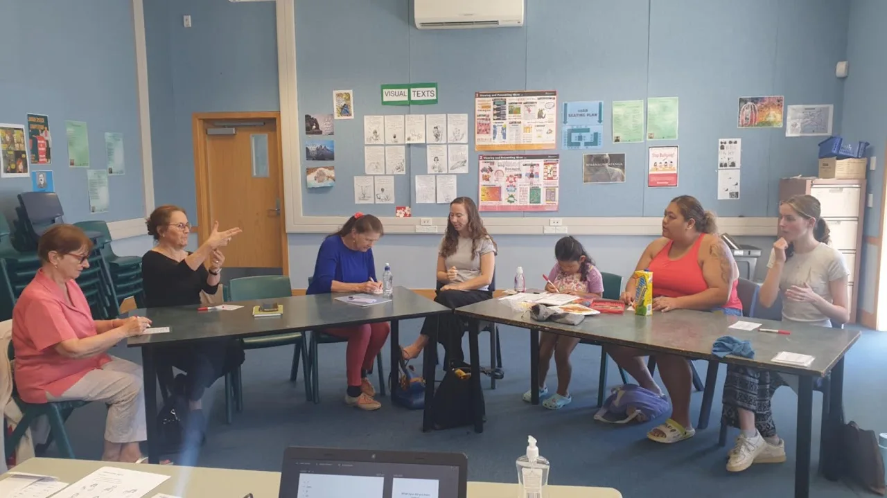 NZSL summer crash course class at Rutherford College, Te Atatū, January 2025